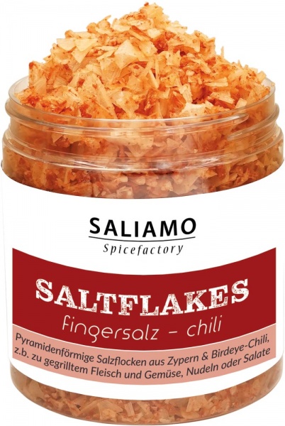 125g Fingersalz Salt Flakes Chili, Meersalz Pyramiden